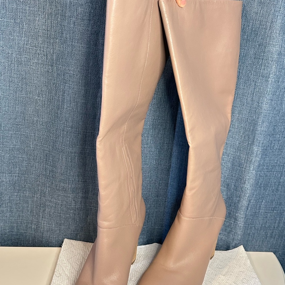 Cole Haan Womens Glenda Stone Taupe Leather Fashion Boots Size 8.5 B
